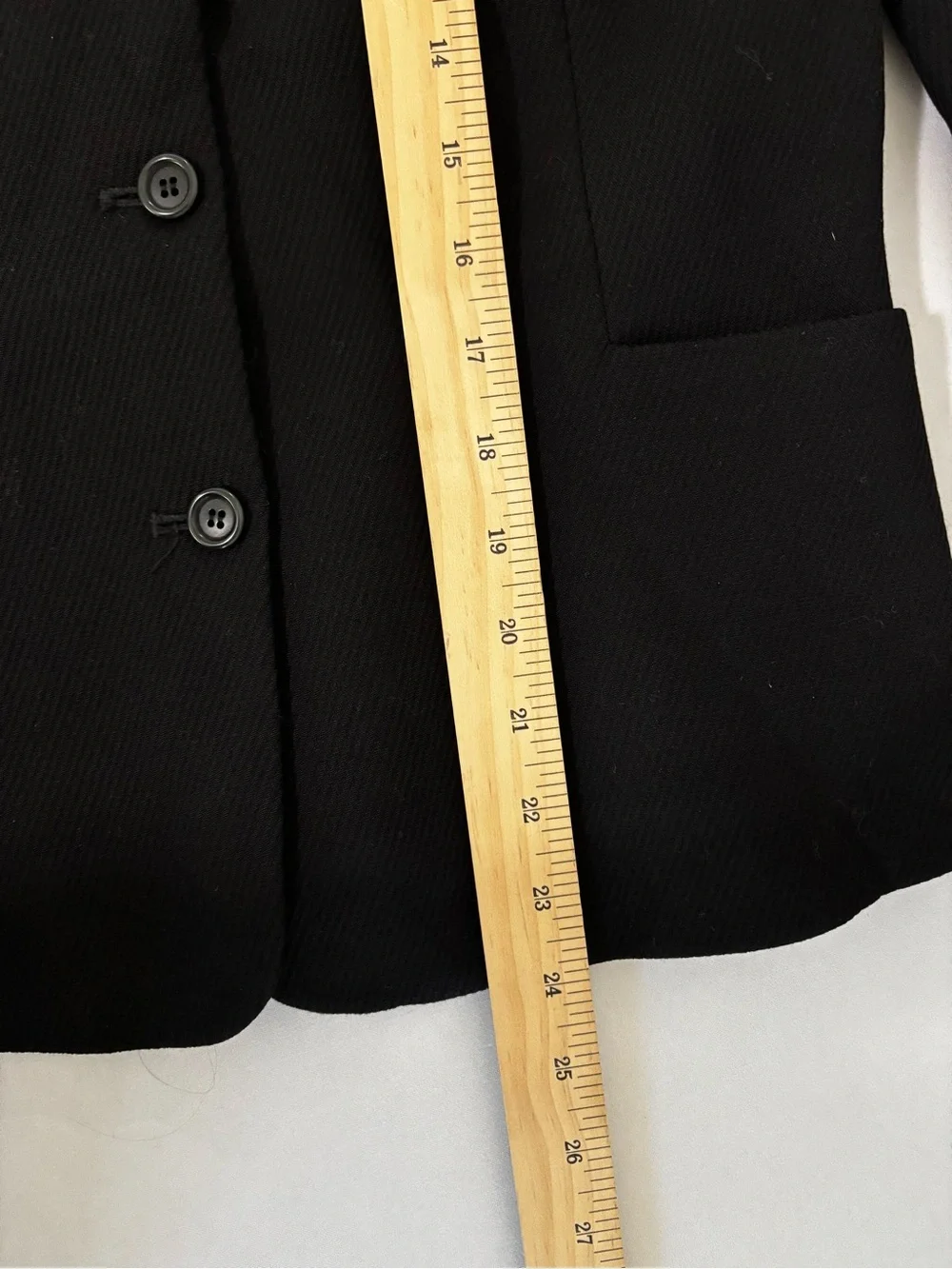 J.Crew Black Wool Blend Mandarin Collar Blazer Jacket Size 6 Vintage Style